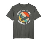 Moto De Agua y Cerveza por eso Estoy aquí - Moto de Agua Camiseta, Hombre Tallas Grandes, Asfalto, 5X Alto