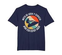 Moto De Agua y Cerveza por eso Estoy aquí - Moto de Agua Camiseta, Hombre Tallas Grandes, Azul Marino, 4X Alto