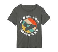 Moto De Agua y Cerveza por eso Estoy aquí - Moto de Agua Camiseta, Mujer Tallas Grandes, Asfalto, 4XL Grande