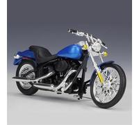 Moto de Juguete Modelo De Motocicleta, Coche Juguete Aleación Simulación 1/18 para Harley FXSTB Night Train 2002(with Foam Box)