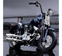 Moto de Juguete Modelo De Motocicleta Simulación Aleación Coche Juguete 1:18 para Harley para Davidson FLSTSB Cruz para Huesos 2008(with Foam Box)