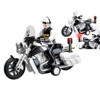 Moto de la policía juguete luces sonidos sirenas movimiento embrague modelo moto con piloto juguete con efectos sonoros reales escala 1:20 luces intermitentes juguetes motocicleta policía