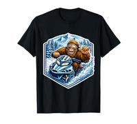 Moto de Nieve Sasquatch Pie Grande Nieve Trineo Amante Big-Foot Shaka Camiseta