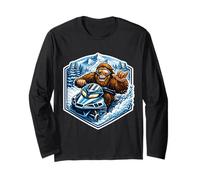 Moto de Nieve Sasquatch Pie Grande Nieve Trineo Amante Big-Foot Shaka Manga Larga