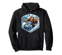 Moto de Nieve Sasquatch Pie Grande Nieve Trineo Amante Big-Foot Shaka Sudadera con Capucha