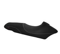 Moto Discovery Funda de Asiento Compatible con Honda XL125V Varadero 2001-2019 Color Negro con Costuras Blancas