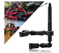 Moto Doble Abrazadera Monte con 47" Invisible Selfie Palillo compatible para Insta 360 X5-X RS R GO 3 Aluminio Aleación Muy Resistente Cámara Bicicleta ATV Doble Abrazadera Montar Kit para Osmo 360