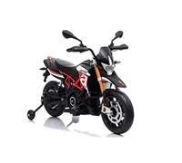 Moto eléctrica Infantil 12V Aprilia Dorsoduro con ruedines, Luces LED y Ruedas EVA - ATAA -