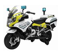 Moto eléctrica Infantil 12V BMW Policía Guardia Civil ATAA con Sirena Luces LED 3 velocidades Ruedas EVA Asiento Doble y Mando