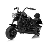 Moto eléctrica infantil, 6 V, coche eléctrico para niños, con música y luces, arranque progresivo y suspensión, moto ligera para niños, con 2 ruedas de entrenamiento para 3-6 años