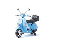 Moto Eléctrica Infantil Vespa 12V con Licencia Oficial Piaggio - con Llave, Ruedines, MP3, Maletero y Luces - Niños y Niñas Desde 3 Años- Azul -