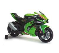 Moto Eléctrica Niños 3 Años 4 Años 5 Años Kawasaki Ninja 12V - Moto a Batería para Niños con Ruedas de Apoyo - Luces y Sonidos - Licencia de Marca - Color Verde - INJUSA