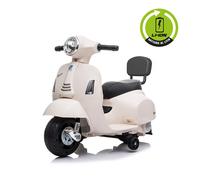 Moto Eléctrica Vespa Gts Litio Blanca - Juguete Para Niños 18-36 Meses