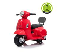 Moto Eléctrica Vespa Gts Litio Roja - Juguete Para Niños 18-36 Meses