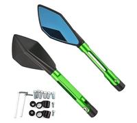 Moto Espejo Trasera Para Kawa&saki Z 800 Z800E Para La Versión W800SE Espejos Retrovisores Universales Aluminio Manillar Motocicleta Espejo Antideslumbrante Retrovisor(1-Green)