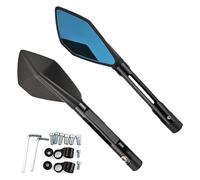 Moto Espejo Trasera Para Kawa&saki Z 800 Z800E Para La Versión W800SE Espejos Retrovisores Universales Aluminio Manillar Motocicleta Espejo Antideslumbrante Retrovisor(1-Black)