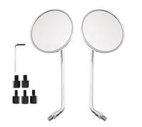 Moto Espejos Laterales 2 Uds 8mm 10mm Universal Motocicleta Espejo Retrovisor Lateral Redondo Espejos Laterales Motocicleta E-bike Scooter Accesorios Retrovisores