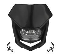 Moto Faro Delantero Faro Delantero para Motocicleta para Kawasaki para Suzuki KLX, CRF WR YZ 250 450, carenado para Moto de Cross y Motocross Faros Delanteros Motocicleta(Negro)