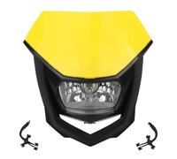 Moto Faro Delantero Faro Delantero para Motocicleta para Kawasaki para Suzuki KLX, CRF WR YZ 250 450, carenado para Moto de Cross y Motocross Faros Delanteros Motocicleta(Amarillo)