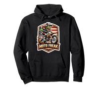 Moto Freak Funny Motocicleta Amante Dirt Bike Rider American MX Sudadera con Capucha