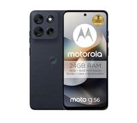 Moto g56 5G 24GB (8GB+16GB RAM Boost)/256GB Negro, Durabilidad Militar, IP68/69, Corning® Gorilla® Glass 7i, Pantalla 6.72" Full HD+, Cámara 50 MP con Moto ai,Batería 5200 mAh,Carga TurboPower™ 30W