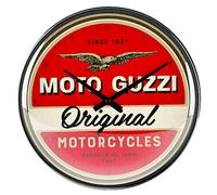 Nostalgic-Art Reloj de Pared Retro, Ø 31 cm, Moto Guzzi - Original Motorcycles - Idea de Regalo para Moteros, Official License Product (OLP), Gran decoración para la Cocina, diseño Vintage