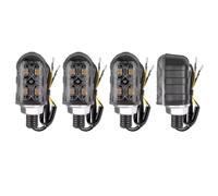 Moto Indicadores 8mm Universal Izquierda Derecha Luces De Señal De Giro Para Motocicleta Intermitente Lámpara Indicadora 12V(Black,4pcs)