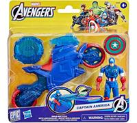 Moto Lanzaescudos + figura Capitan America Los Vengadores Avengers Marvel