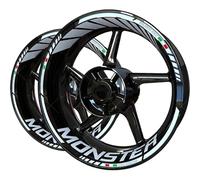 Moto Llantas Pegatinas Pegatinas Para Llantas De Motocicleta, Calcomanías Para Llantas Para Ducati Monster, Calcomanías Para Llantas, Calcomanías Con Franjas Para Llantas Ruedas Calcomanías(Color 6)