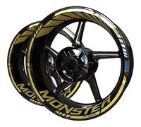 Moto Llantas Pegatinas Pegatinas Para Llantas De Motocicleta, Calcomanías Para Llantas Para Ducati Monster, Calcomanías Para Llantas, Calcomanías Con Franjas Para Llantas Ruedas Calcomanías(Color 3)