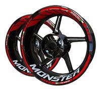 Moto Llantas Pegatinas Pegatinas Para Llantas De Motocicleta, Calcomanías Para Llantas Para Ducati Monster, Calcomanías Para Llantas, Calcomanías Con Franjas Para Llantas Ruedas Calcomanías(Color 1)