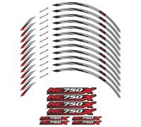 Moto Llantas Pegatinas Pegatinas Para Rueda De Motocicleta De 17 Pulgadas Para H&onda NC750X NC750 NC 750 X 750X 2014-2023 Juego De Llantas Y Neumáticos Con Rayas Y Cinta Adhesiva Ruedas Calcomanías(T