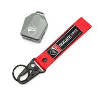 Moto Llaveros Accesorios para Ducati Monster 600, 620, 696, 748, 800, 848, 999, 900, 1098, 1198 S2r S4r S4 St3, Funda para Llave, Carcasa Protectora, Llaveros Accesorios(Titanium,B)
