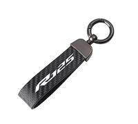 Moto Llaveros Llavero De Cuerda De Cuero De Fibra De Carbono para Motocicleta, Llavero para Yamaha YZF-R125 YZF R125 R 125 2008-2011, Accesorios (Color : Negro, Size : Normal)