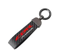 Moto Llaveros Llavero De Cuerda De Cuero Y Fibra De Carbono para Motocicleta, Llavero para Honda CBR Fireblade CBR1000RR CBR Fireblade 2008-2017 (Color : Negro, Size : Normal)