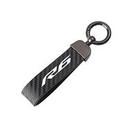 Moto Llaveros para Yamaha YZF R6 2016 2017 2018 2019 2020 YZFR6 YZF-R6 Llavero De Fibra De Carbono para Cordón De Motocicleta (Color : Negro, Size : Normal)