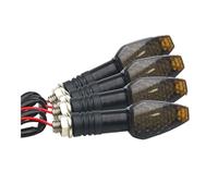 Moto Luces Traseras 4 Unids/Set Universal Motocicleta LED Señales De Giro Largas Luces Indicadoras De Señal De Giro Cortas Intermitentes Accesorios De Color Ámbar