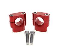 Moto Manillar Elevador Adaptador Abrazadera Montaje Para CNC Universal 22 Mm Y 28 Mm Para Manillar Motocicleta Carreras ATV Y Dirt Bike.(28mm red)