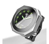 Moto Manillar Montaje Fresco Estilo Noctilucente Reloj Dial Reloj de Cuarzo Moto Luminoso Reloj de Aleación Medidor de Tiempo Reloj Resistente al Agua (plata)