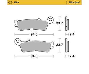 Moto-Master Nitro Race - Pastillas de freno delanteras para Yamaha 21 WR450F, 20-21 YZ450F, 21 YZ250F