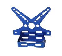 Moto matrícula Soporte Portamatrícula Soporte Universal Matrícula Trasera Motocicleta Portamatrículas Ajustable Scooter Negro Azul Rojo(Azul)