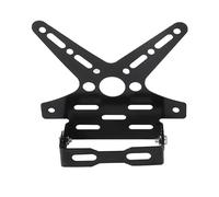 Moto matrícula Soporte Portamatrícula Soporte Universal Matrícula Trasera Motocicleta Portamatrículas Ajustable Scooter Negro Azul Rojo(Negro)