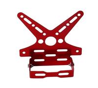 Moto matrícula Soporte Portamatrícula Soporte Universal Matrícula Trasera Motocicleta Portamatrículas Ajustable Scooter Negro Azul Rojo(Red)