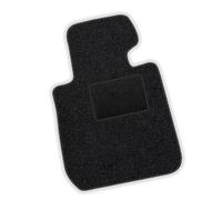 moto-MOLTICO Alfombrilla de coche para conductor de coche, de terciopelo, para Suzuki Ignis 2003 - 2011 - Juego de 1 pieza - Alfombrillas negras con costuras decorativas negras