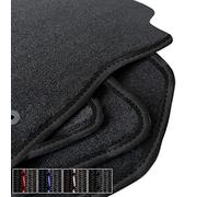 moto-MOLTICO Alfombrillas de coche de terciopelo premium negras, alfombrillas de coche aptas para Mercedes-Benz Clase E W211 2002-2009 - Negras