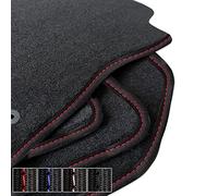 moto-MOLTICO Alfombrillas de terciopelo para coche de alta calidad, color negro, aptas para Chevrolet Camaro 2006 - 2015, color rojo