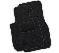 moto-MOLTICO Alfombrillas delanteras para coche - Alfombras de terciopelo para Toyota Avalon 1995 - 2001 - Juego de 2 piezas - Alfombrillas negras con costuras decorativas negras
