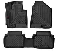 moto-MOLTICO Juego de 3 Alfombrillas Coche Goma 3D para Todo Tipo de Climas - Tapetes para Carro Antideslizantes y Resistentes al Agua - Aptas para Hyundai iX35 2010-15 / Kia Sportage (SL) 2010-15