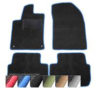 moto-MOLTICO Juego de 3 alfombrillas de terciopelo para Peugeot 5008 II a partir de 2017 (costuras decorativas), color negro