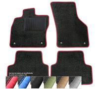 moto-MOLTICO Material Alfombrillas Antideslizante Coche Terciopelo - 4 Piezas - Rojo - para: Ford Galaxy I Seat Alhambra I VW Sharan I 1996-2010 5 plazas